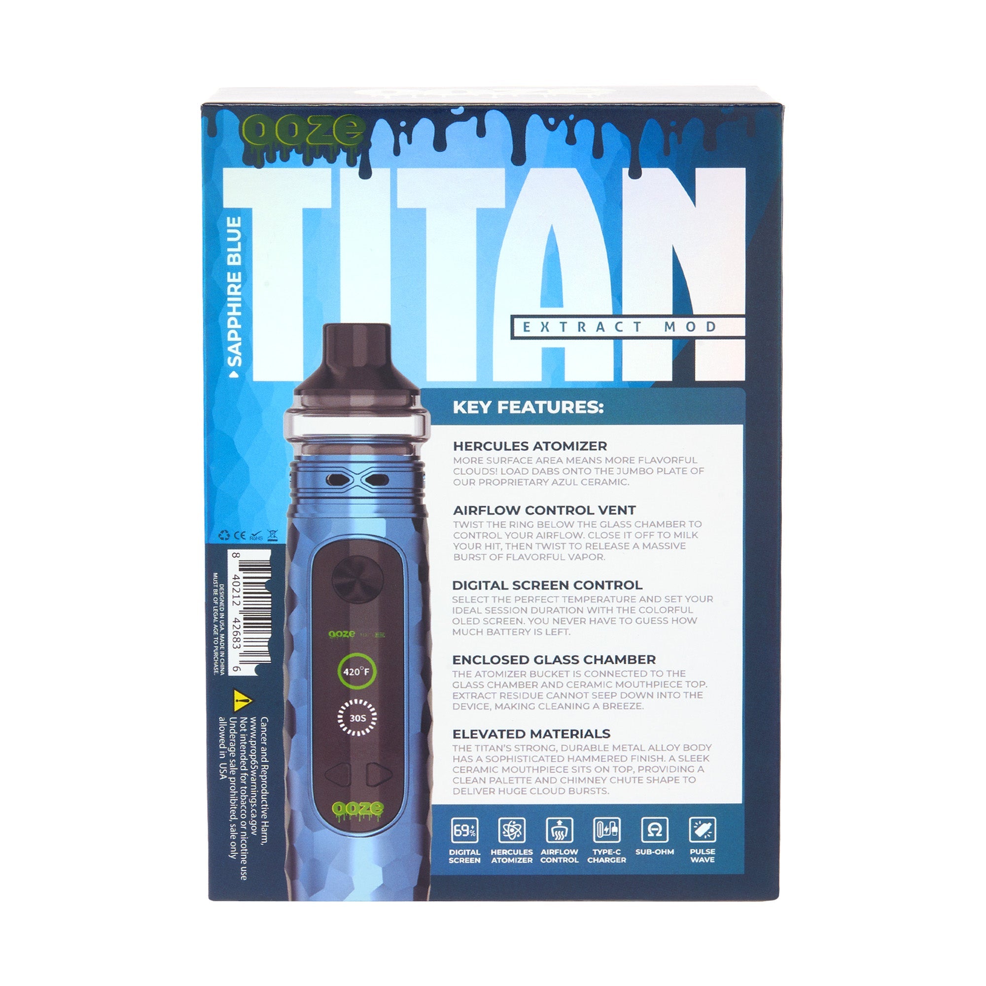 Ooze Titan Extract Mod – 2400 mAh C-Core - Discreet Smoker