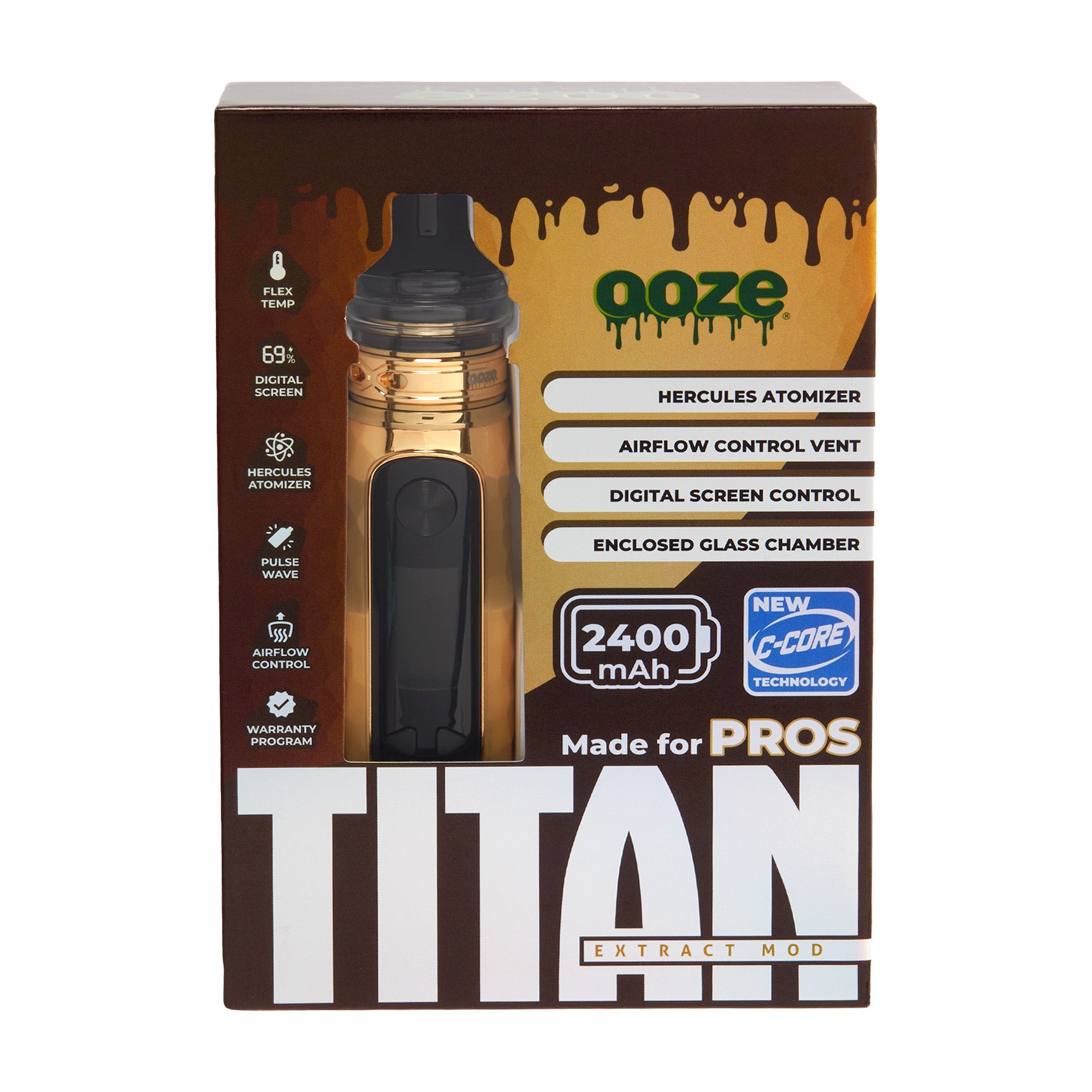 Ooze Titan Extract Mod – 2400 mAh C-Core - Discreet Smoker