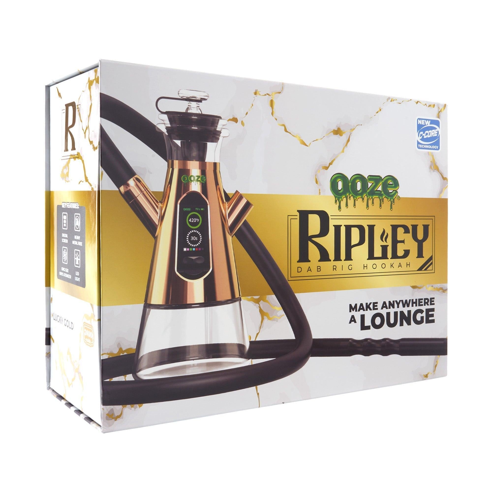Ooze Ripley Dab Rig Hookah – 2400 mAh C-Core - Discreet Smoker