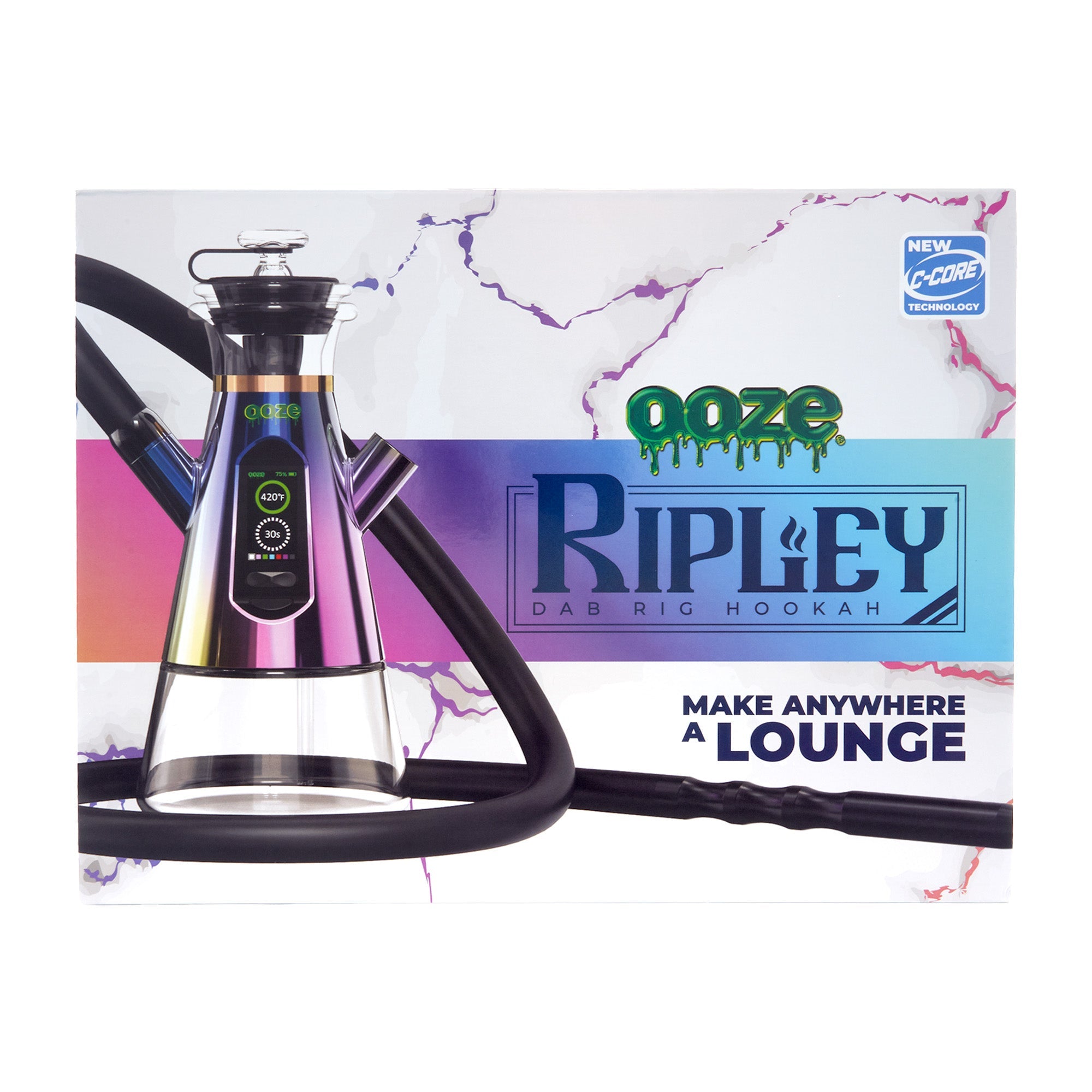 Ooze Ripley Dab Rig Hookah – 2400 mAh C-Core - Discreet Smoker