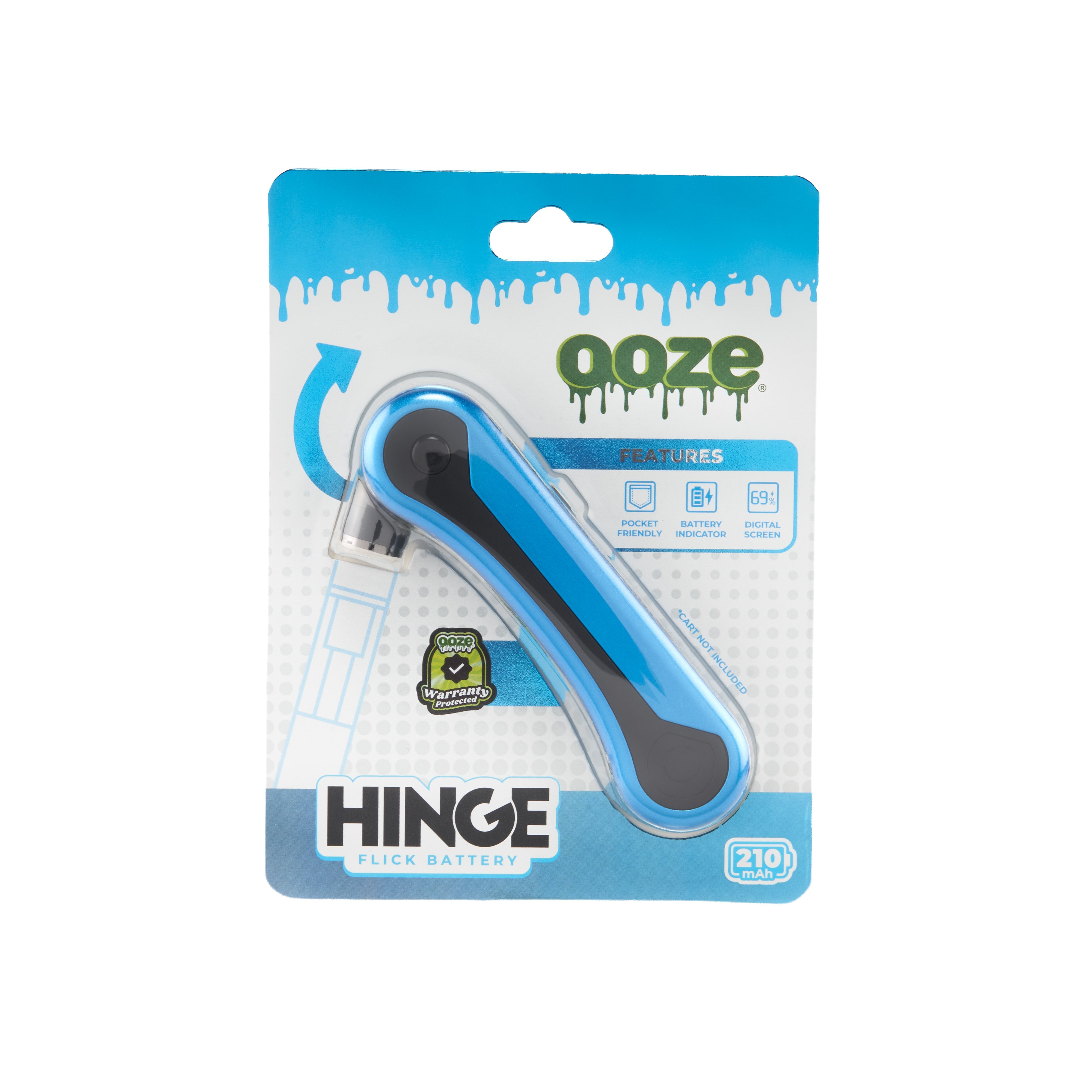 Ooze Hinge – 210 mAh Flick Battery - Discreet Smoker
