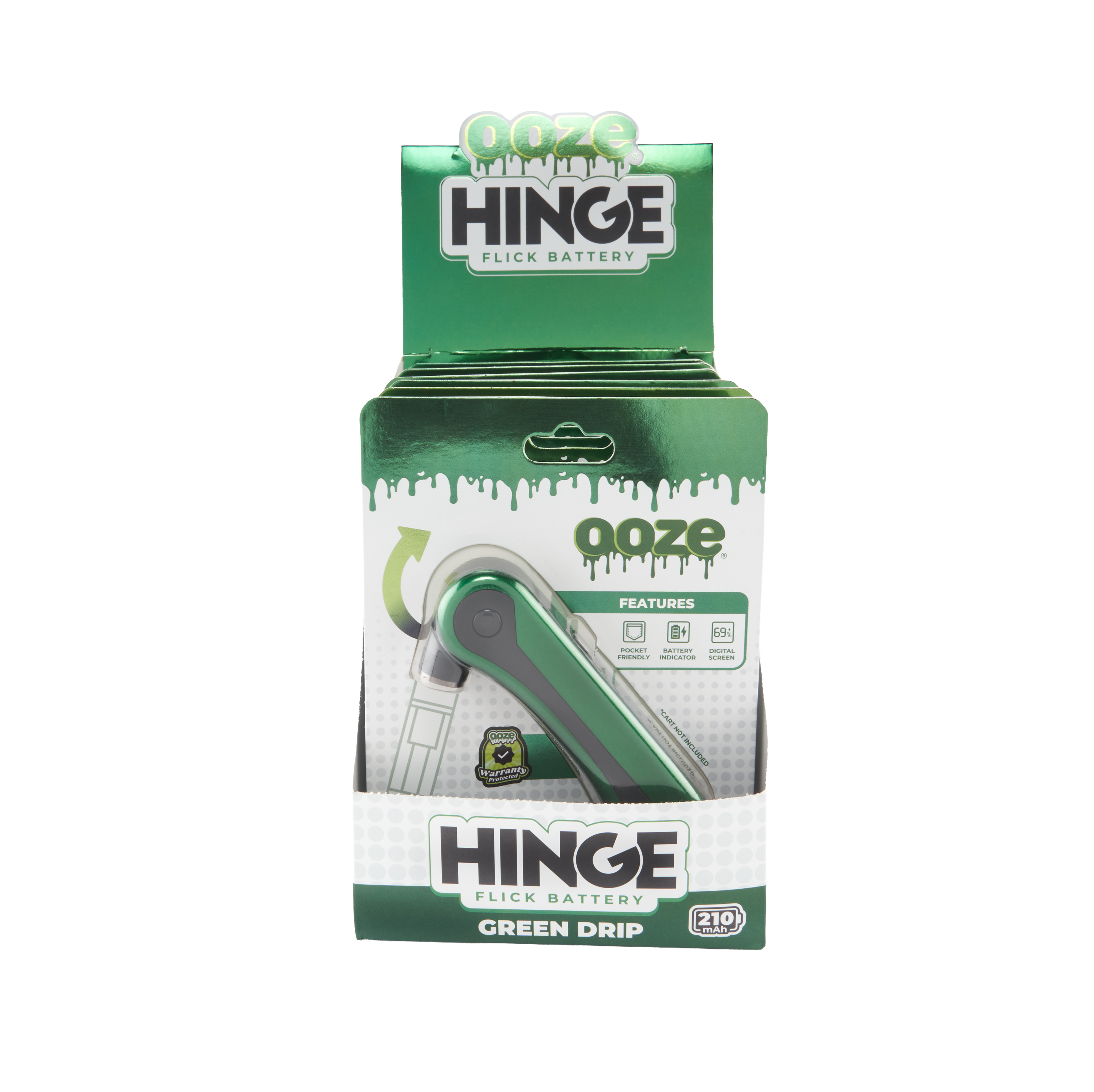 Ooze Hinge – 210 mAh Flick Battery - Discreet Smoker