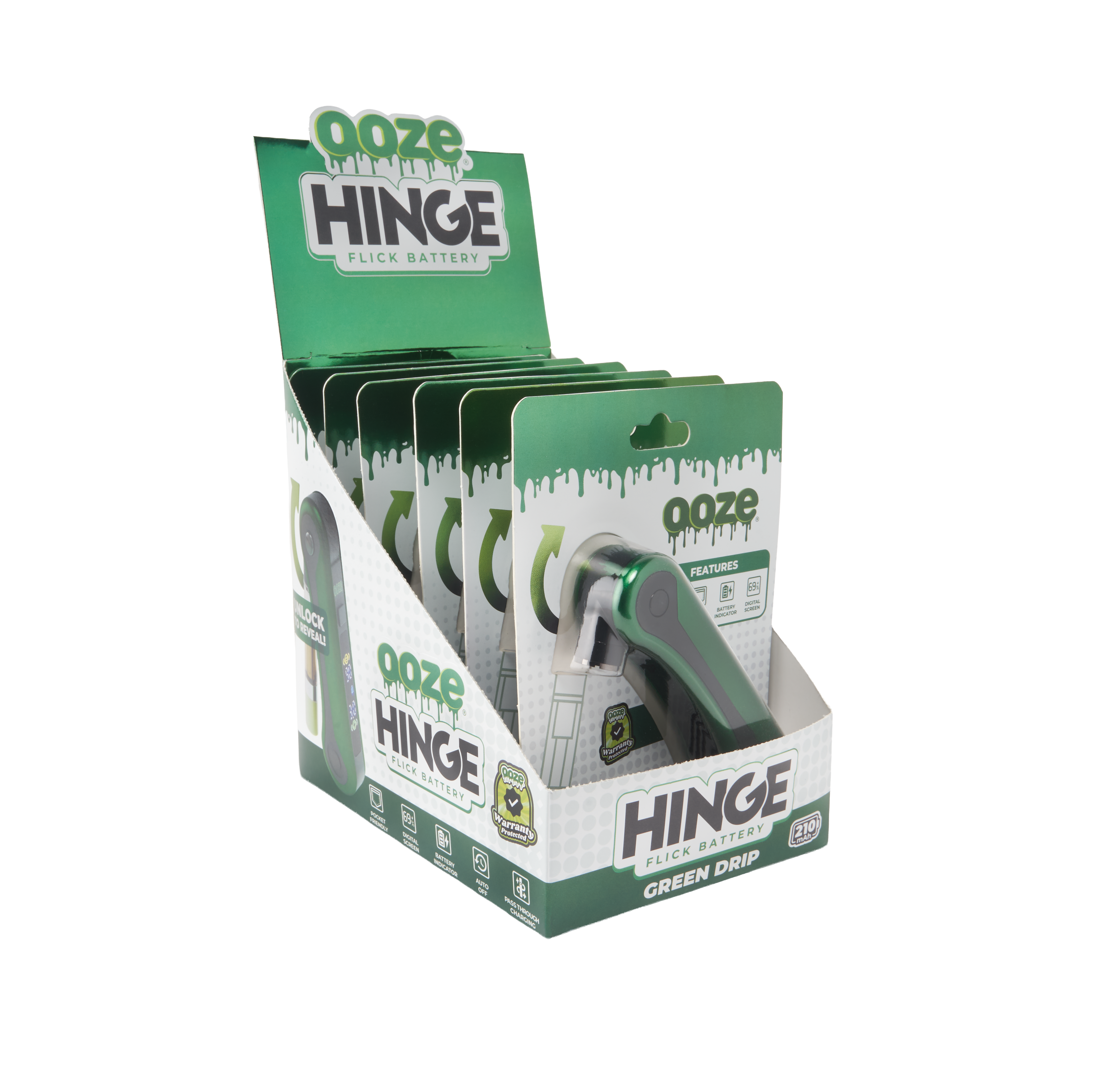 Ooze Hinge – 210 mAh Flick Battery - Discreet Smoker