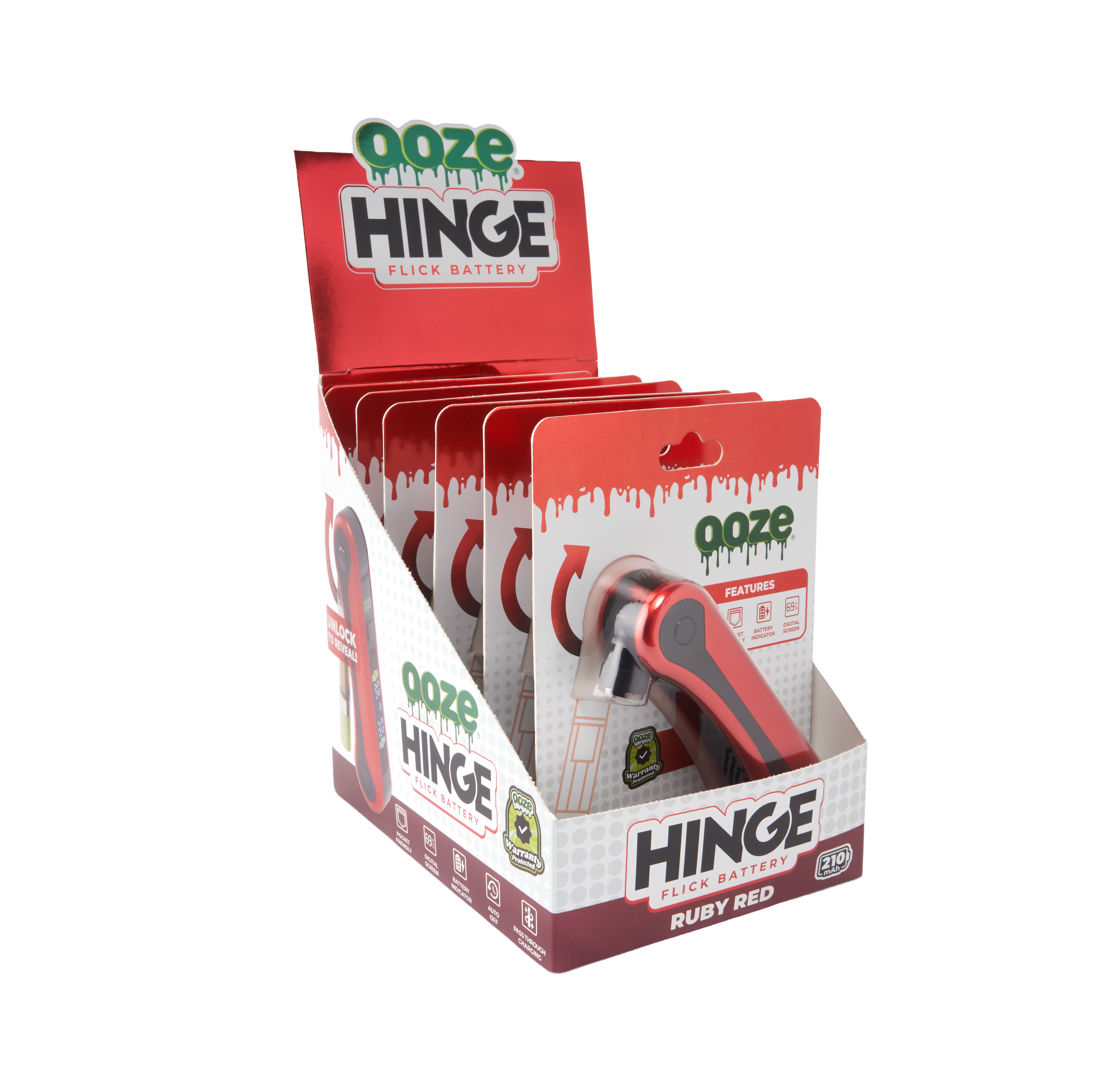 Ooze Hinge – 210 mAh Flick Battery - Discreet Smoker