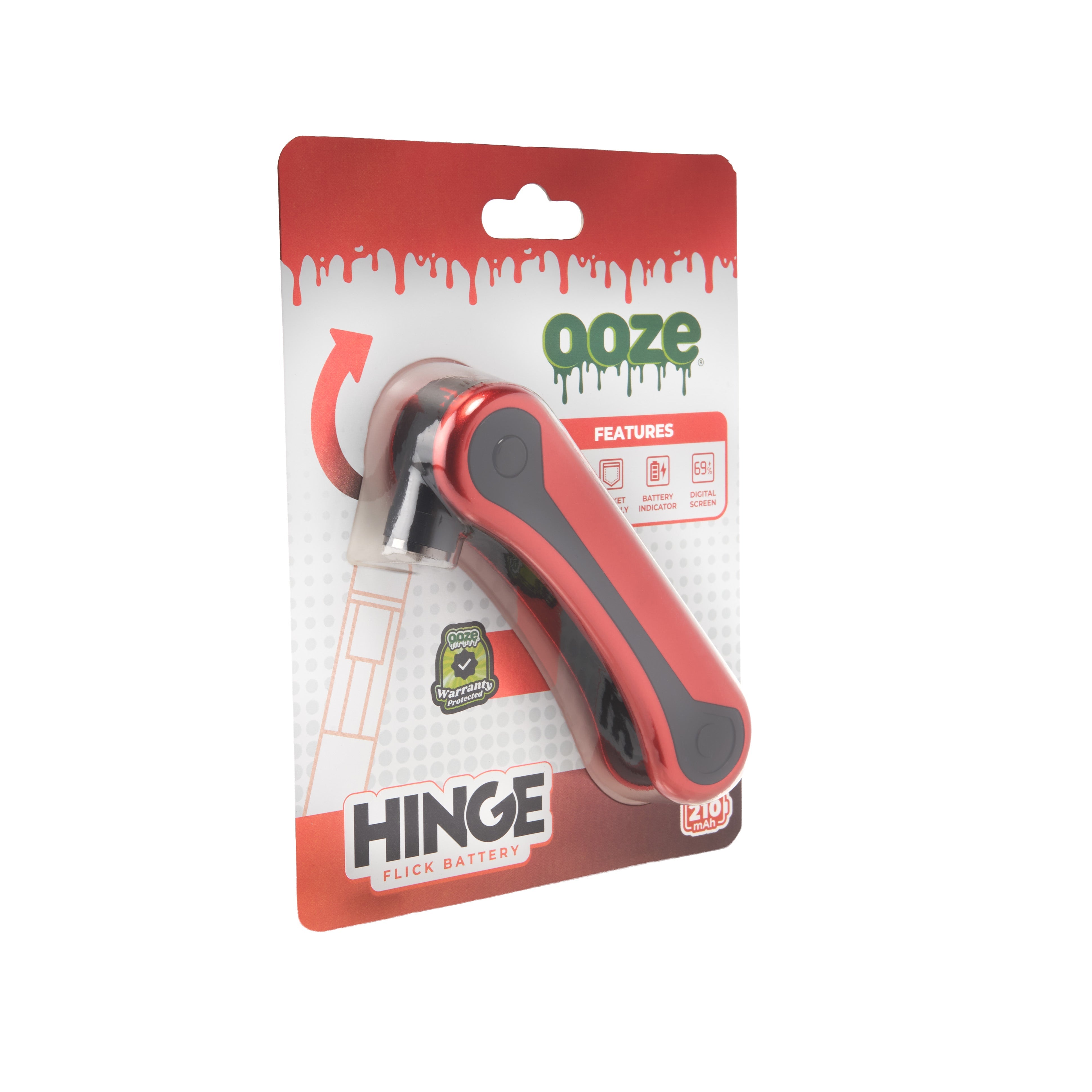 Ooze Hinge – 210 mAh Flick Battery - Discreet Smoker