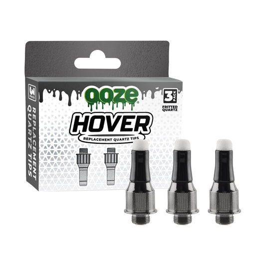 Ooze Hover – Fritted Quartz Tip Replacement 3-Pack - Discreet Smoker