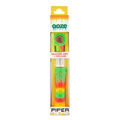 Ooze Piper 2-in-1 Silicone & Glass Hand Pipe & Chillum – Assorted Colors