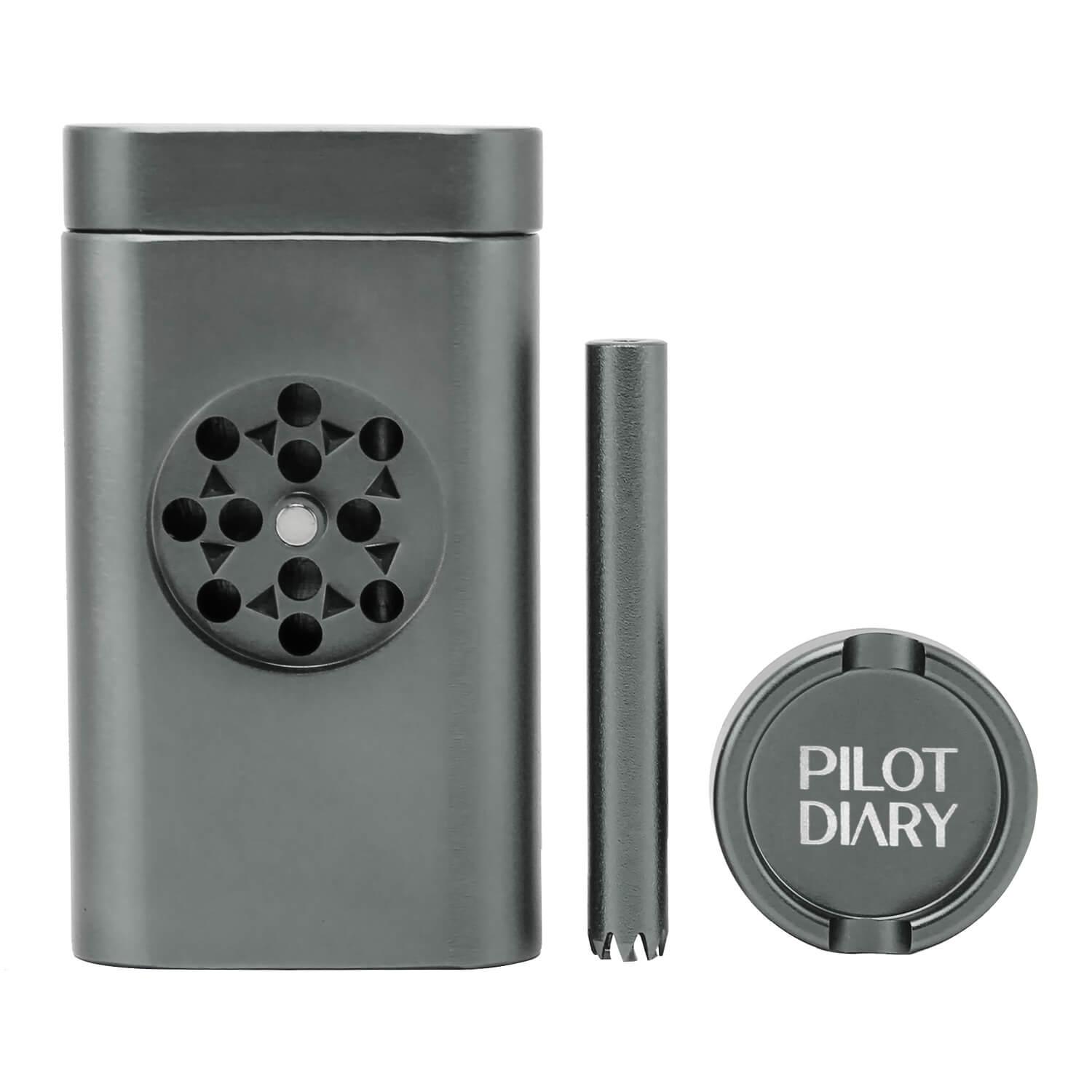 One Hitter Dugout With Grinder - Discreet Smoker