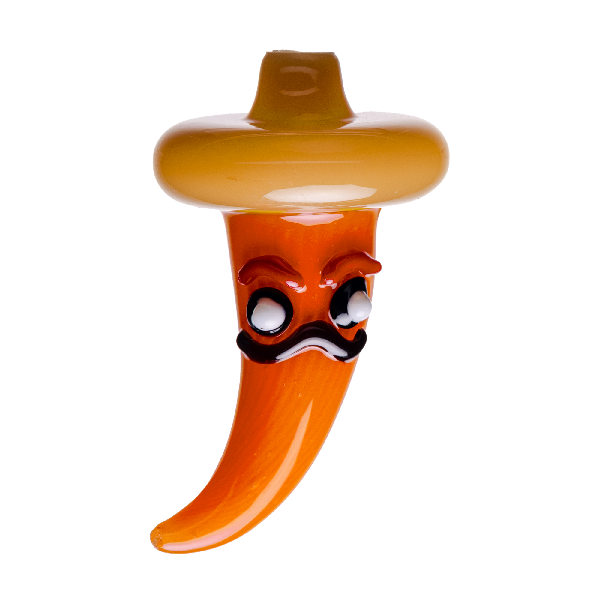 Human Grade Chili Pepper Glass Carb Cap - Discreet Smoker
