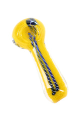 Small Striped Frit Glass Hand Pipe “Frit Flicker” – Assorted Colors - Discreet Smoker