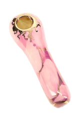 Ancient Creations Ceramics 4″ Ceramic Spoon Hand Pipe – Brass Screen – US-Made