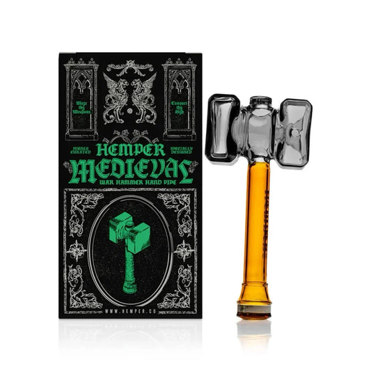 Hemper Medieval Warhammer Glass Hand Pipe – 4″ - Discreet Smoker