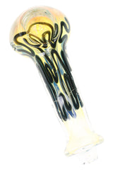 Fumed Color-Changing Squiggle Dot Glass Pipe “Ink Drip” – 4½″ – Assorted