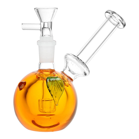 Juicy Orange Glycerin Bubbler - 4.75" / 14mm F - Discreet Smoker