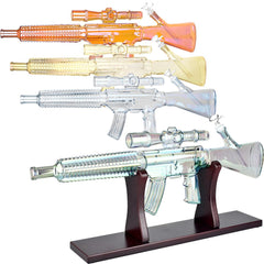 Machine Gun Glass Water Pipe - 23.75" / 14mm F / Colors Vary - Discreet Smoker