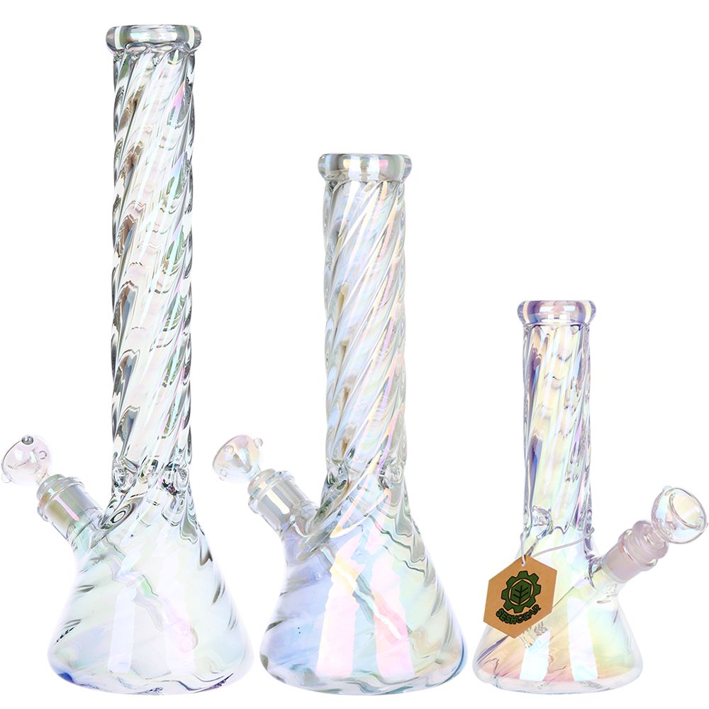 SeshGear Positive Twist Beaker Glass Water Pipe | 14mm F - Discreet Smoker