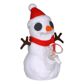 Snappy Snowman Silicone Water Pipe w Glass Bowl - 5.25" / 14mm F - Discreet Smoker