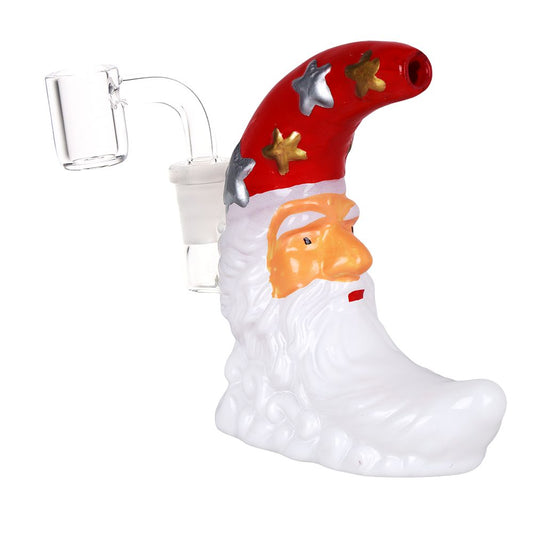 To the Moon Santa Dab Rig - 4.75" / 14mm F - Discreet Smoker