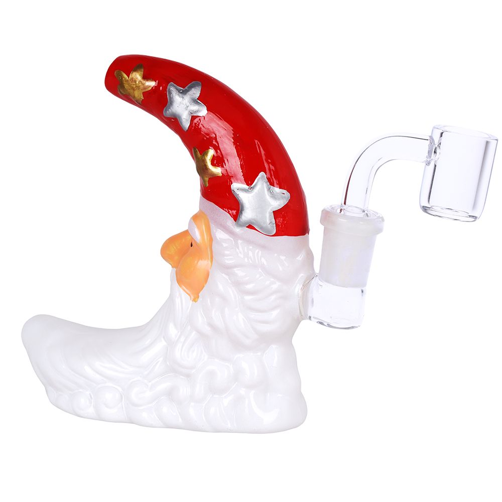 To the Moon Santa Dab Rig - 4.75" / 14mm F - Discreet Smoker