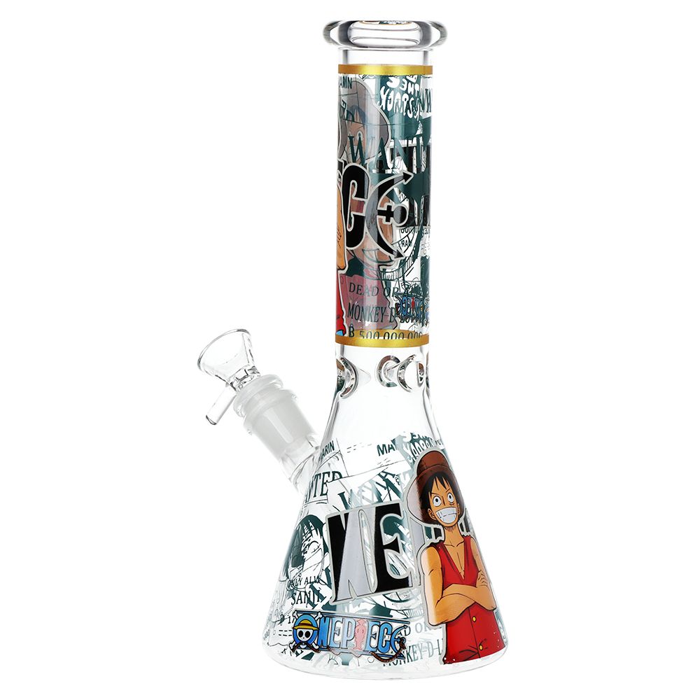 One Treasure Beaker Glass Water Pipe | 10.25" | 14mm F - Discreet Smoker
