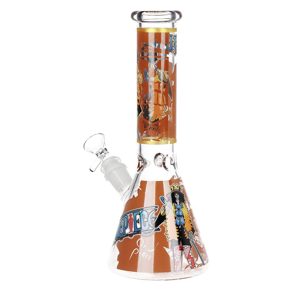 One Treasure Beaker Glass Water Pipe | 10.25" | 14mm F - Discreet Smoker