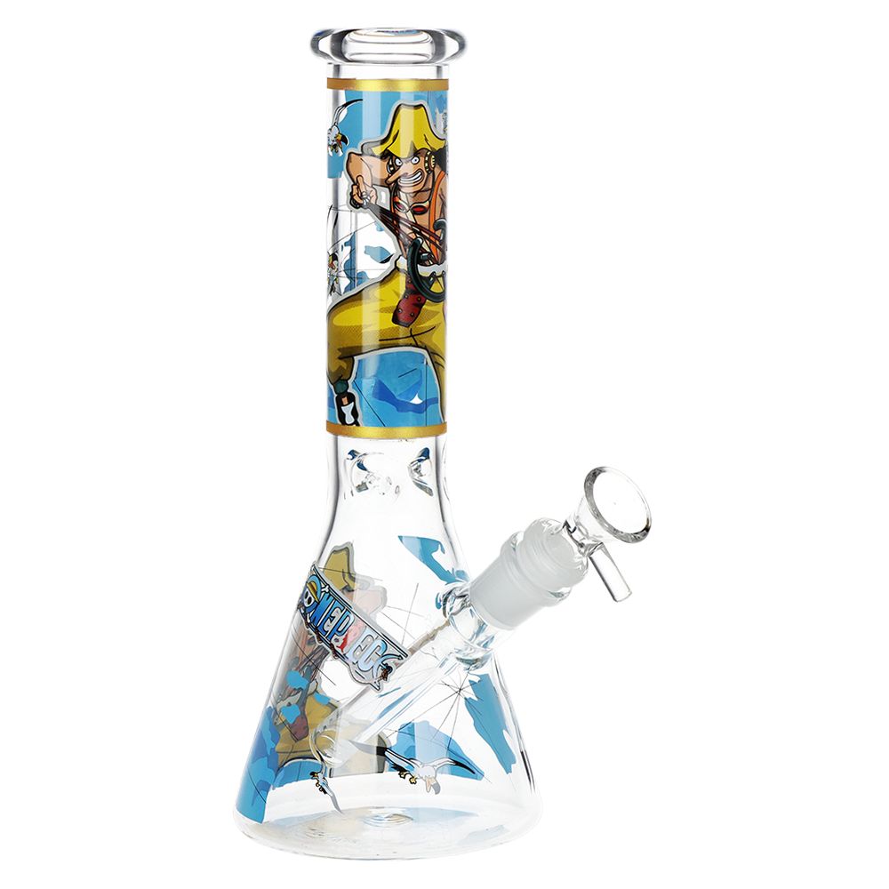 One Treasure Beaker Glass Water Pipe | 10.25" | 14mm F - Discreet Smoker