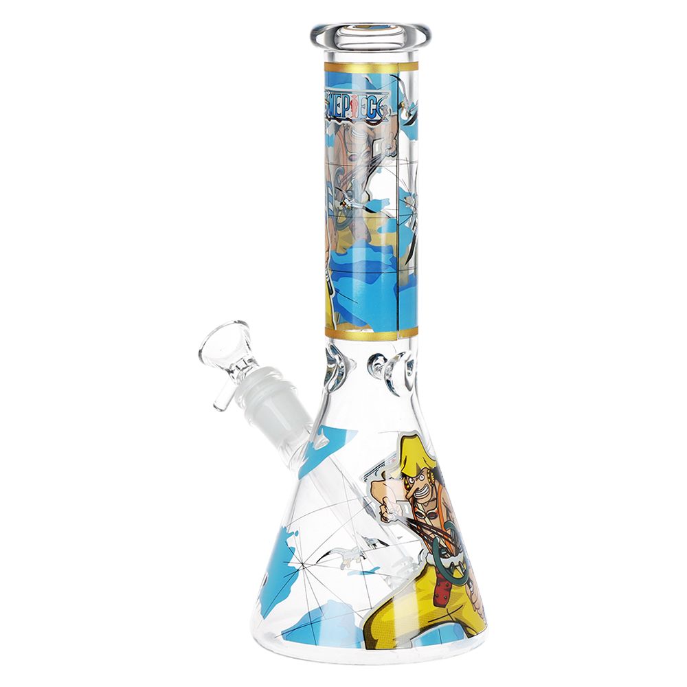 One Treasure Beaker Glass Water Pipe | 10.25" | 14mm F - Discreet Smoker