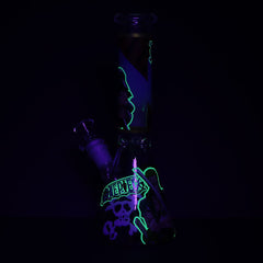 One Treasure Beaker Glass Water Pipe | 10.25" | 14mm F - Discreet Smoker