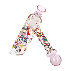 Happy Feels Kitty Glass Bubbler - 6" / 14mm F - Discreet Smoker
