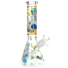 Japanese Animation Girl Version 2 Beaker Glass Water Pipe - 10" / 14mm F - Discreet Smoker