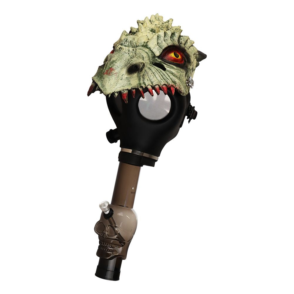 Gas Mask with Acrylic Water Pipe | 8" - Discreet Smoker