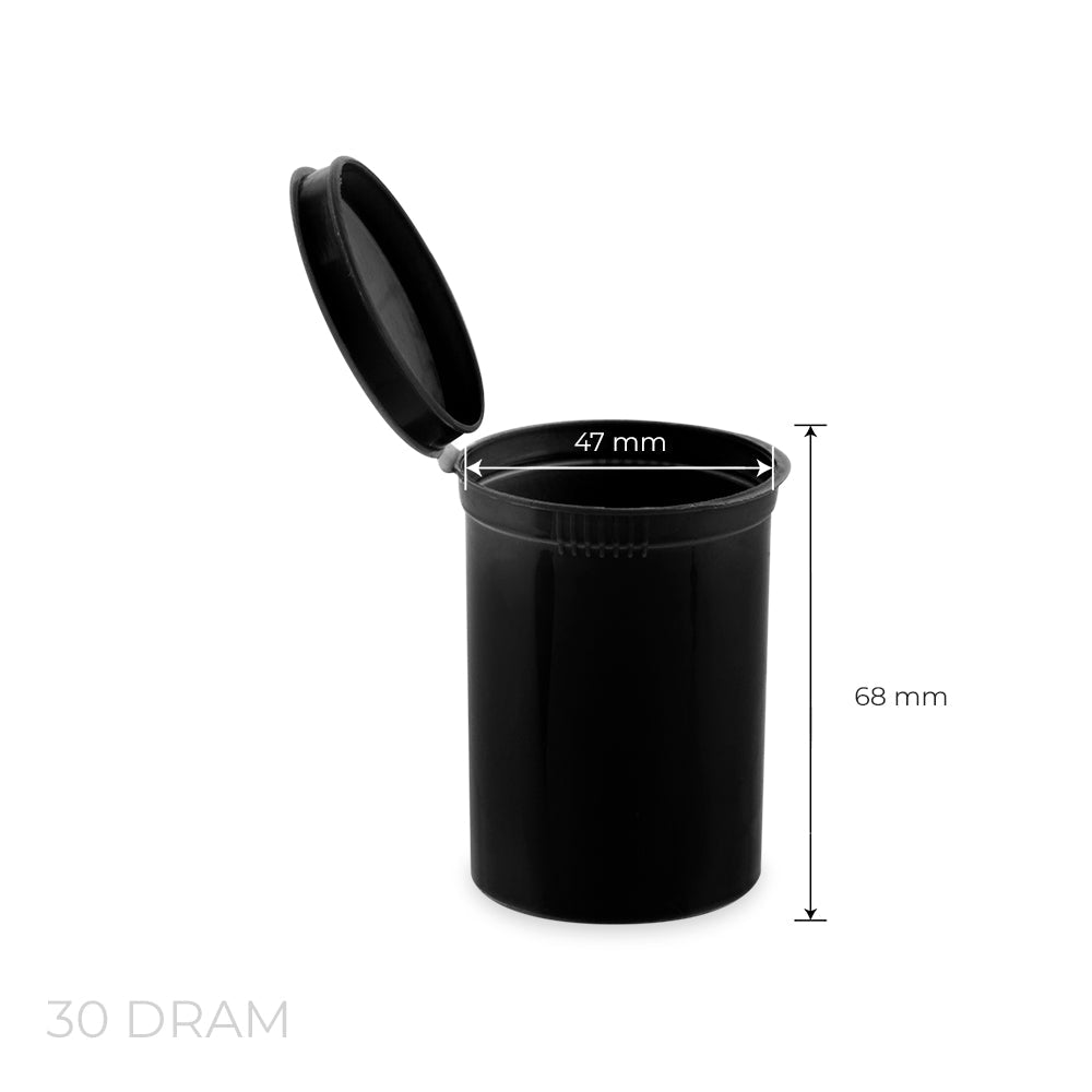 Loud Lock Pop Top Plastic Storage Vial Smell Proof Containers 30 Dram - 160ct - Discreet Smoker