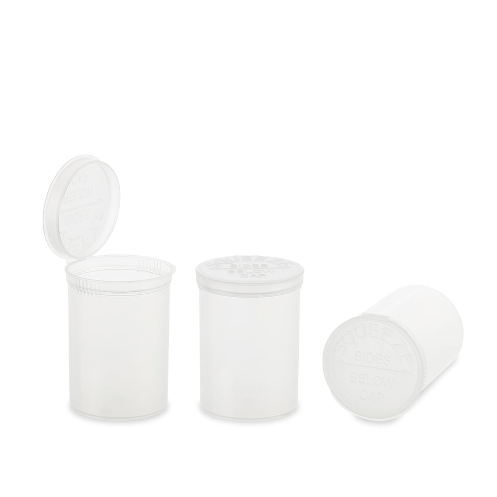 Loud Lock Plastic Pop Top - 30 Dram - 160pc - Child Resistant - Discreet Smoker
