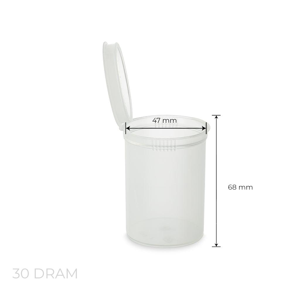 Loud Lock Pop Top Plastic Storage Vial Smell Proof Containers 30 Dram - 160ct - Discreet Smoker