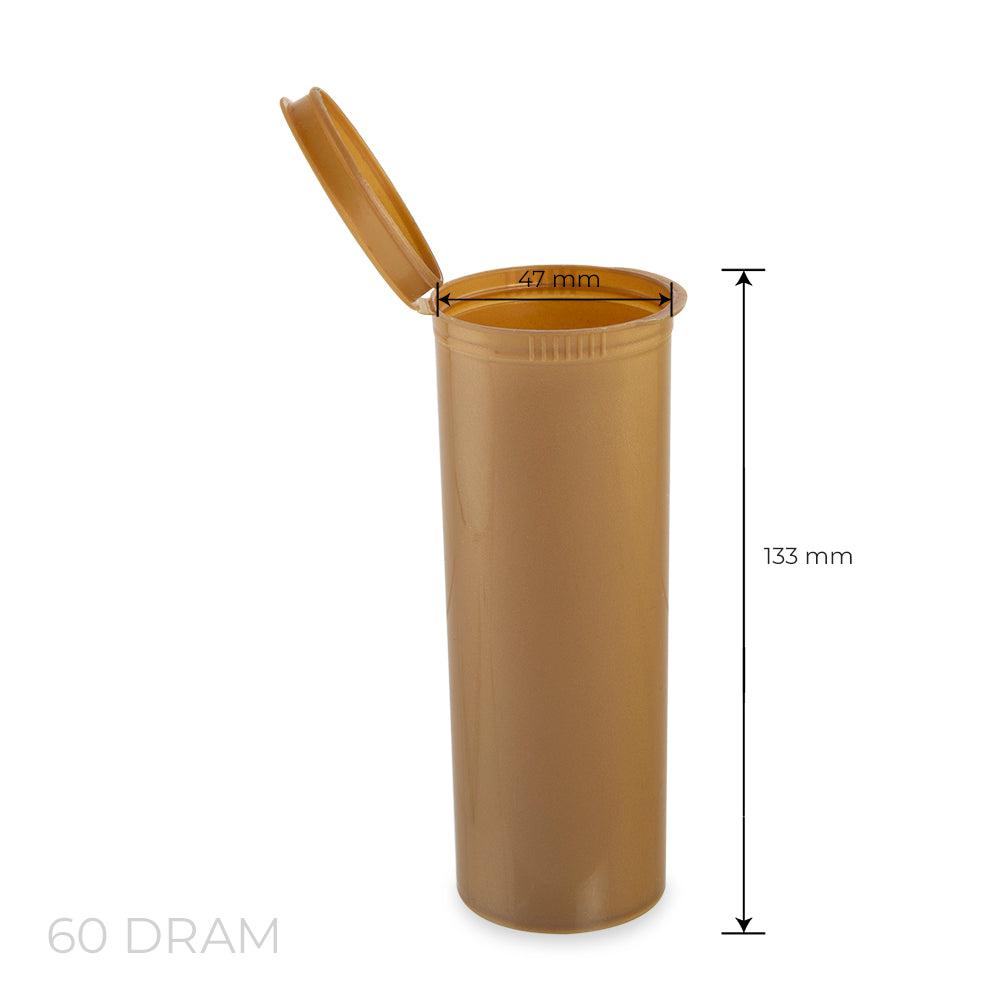 Loud Lock Pop Top Plastic Storage Vial 60 Dram - 75ct - Discreet Smoker