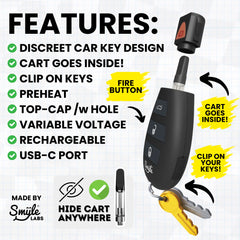 Car Key Penjamin Discreet 510 Battery - Discreet Smoker