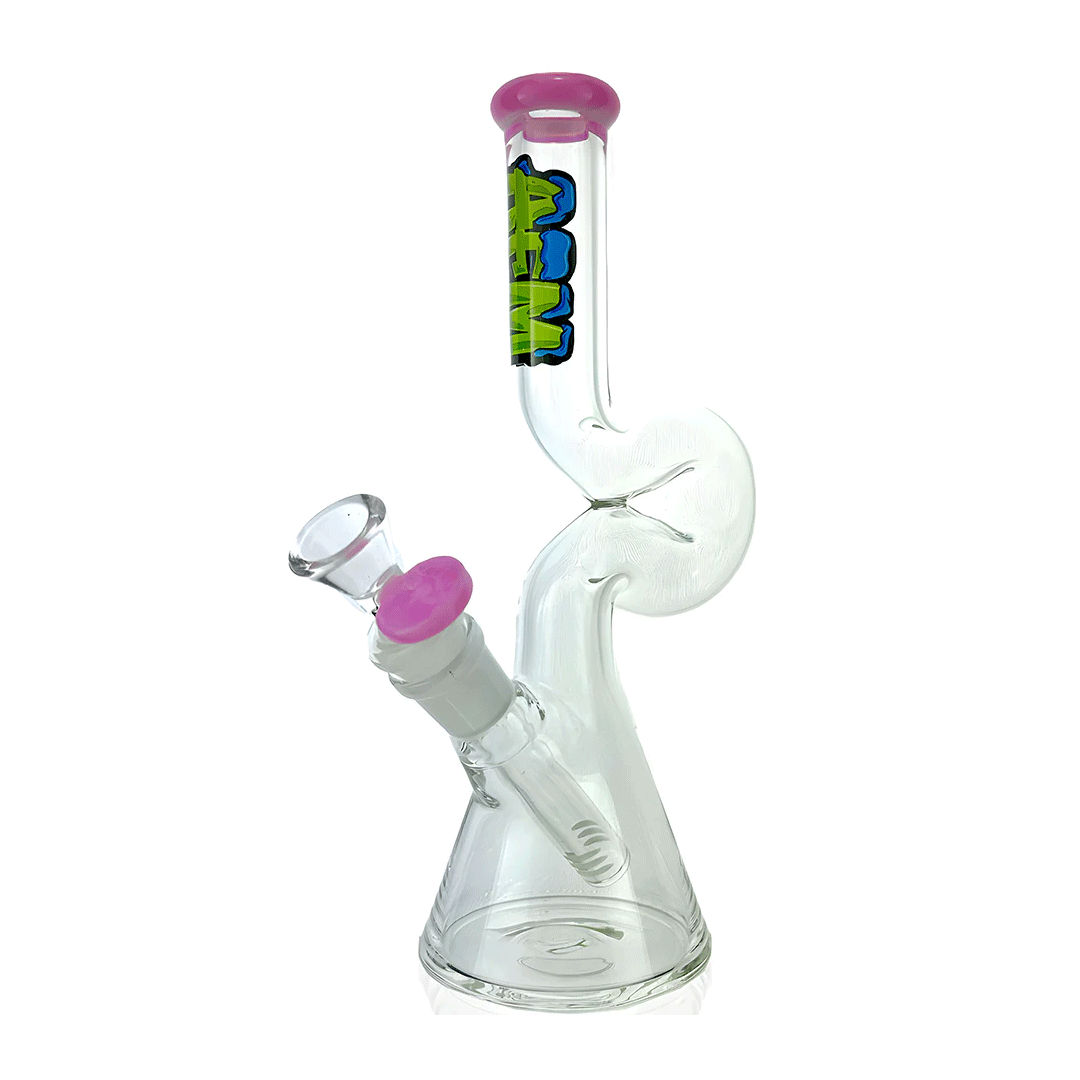 AFM Glass 9" Mini Hunchback Glass Water Pipe - Discreet Smoker