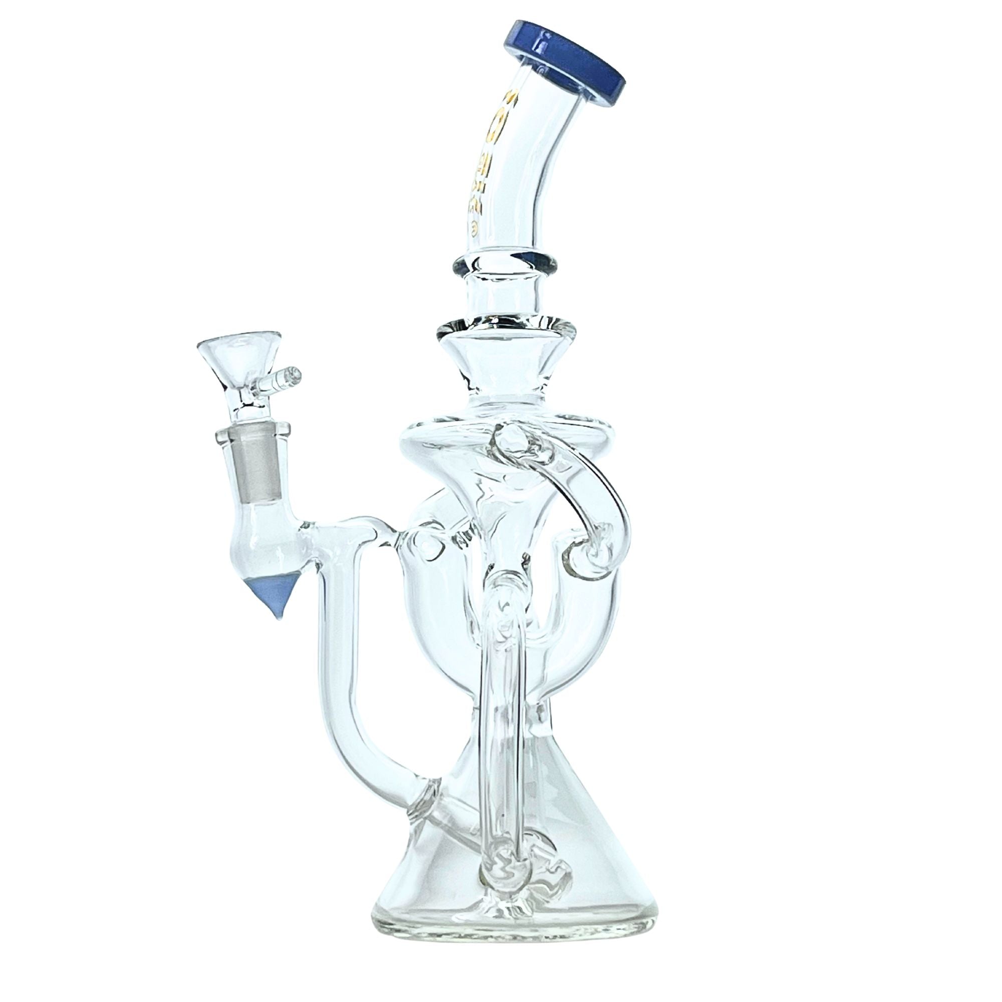 Rock Glass Cyclone Flow 10” Recycler Bong - Discreet Smoker
