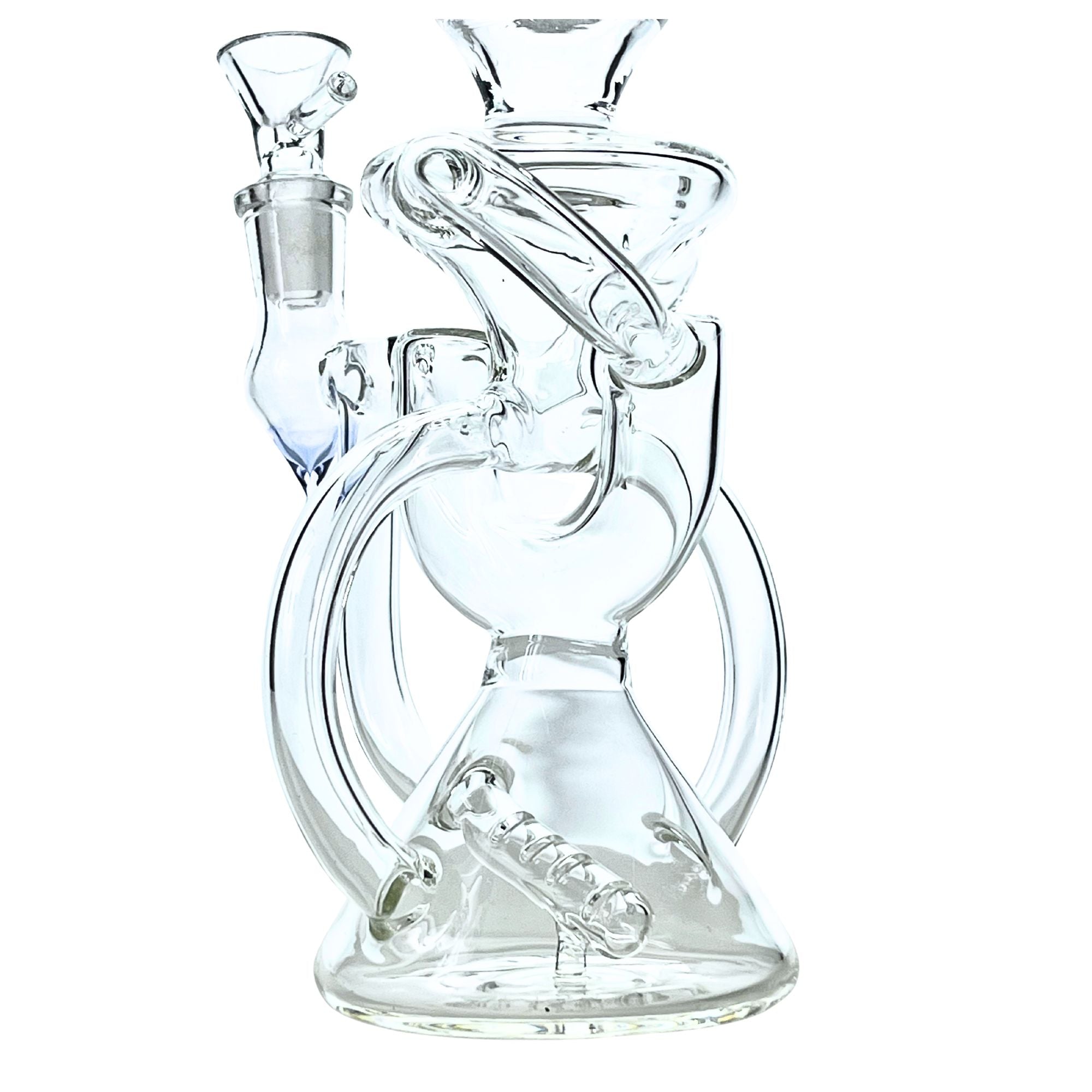 Rock Glass Cyclone Flow 10” Recycler Bong - Discreet Smoker