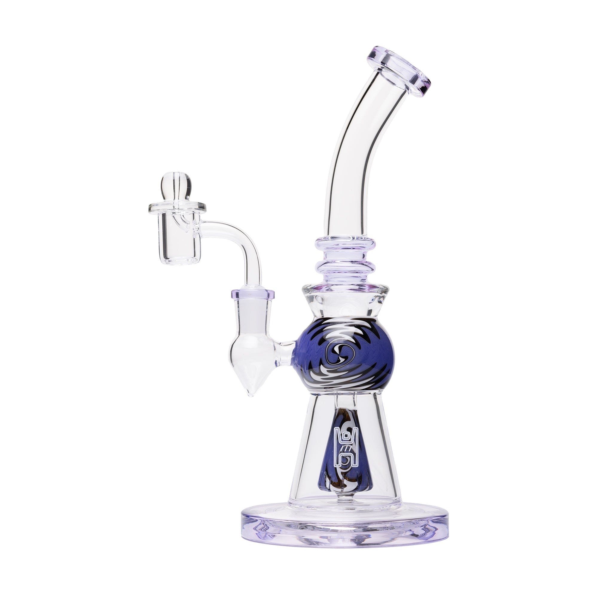 Human Grade 10" Mini Gumball Rig Glass Water Pipe - Discreet Smoker