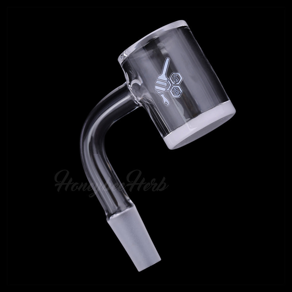HONEY & MILK BEVEL QUARTZ BANGER - 90° DEGREE | YL - Discreet Smoker