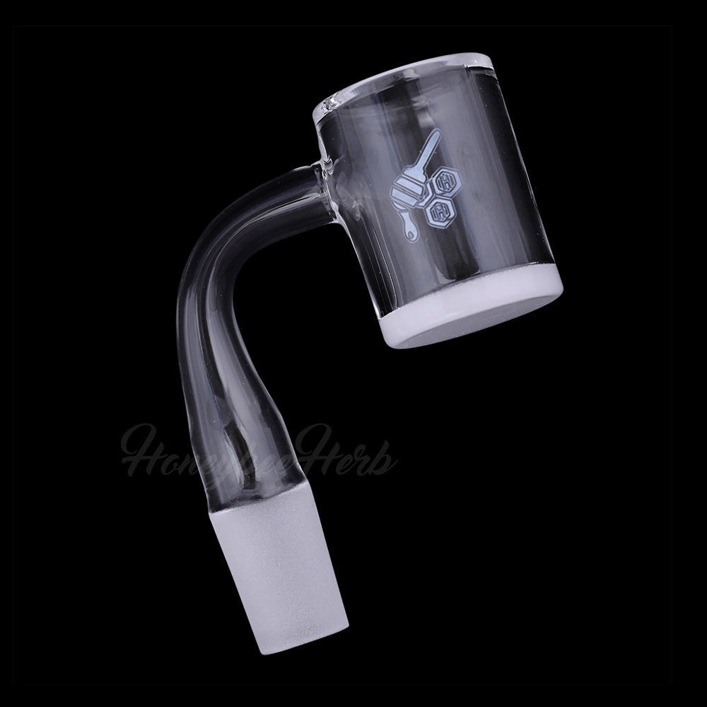 HONEY & MILK BEVEL QUARTZ BANGER - 90° DEGREE | YL - Discreet Smoker