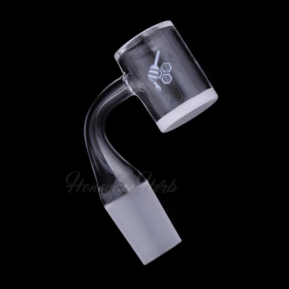HONEY & MILK BEVEL QUARTZ BANGER - 90° DEGREE | YL - Discreet Smoker