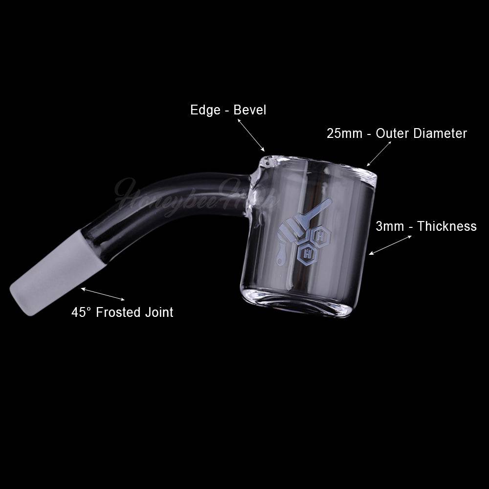 ORIGINAL BEVEL QUARTZ BANGER - 45° DEGREE | YL - Discreet Smoker
