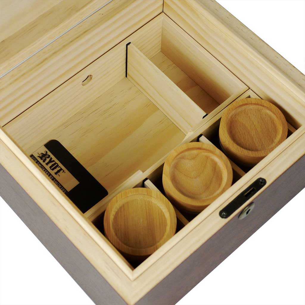 RYOT WOODEN LOCK-R BOX (11 X 10) - Discreet Smoker