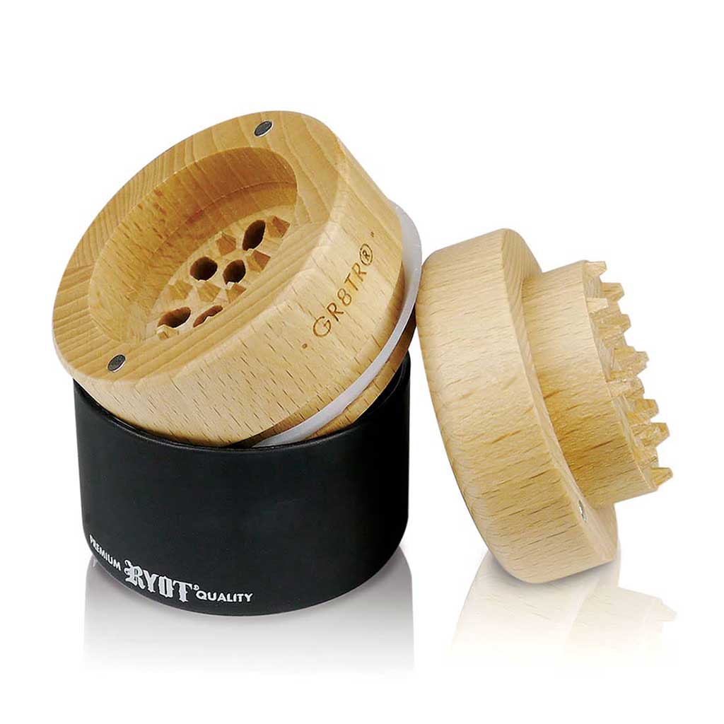 WOOD GR8TR WITH JAR BODY - Discreet Smoker