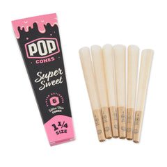 Pop Cones 1 ¼ Size 6pk Pre-Rolled Cones with Flavor Tip - Mixed Bundle 4PK - Discreet Smoker
