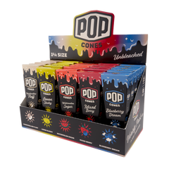 Pop Cones Unbleached Assorted Flavor Cones – 25ct Display