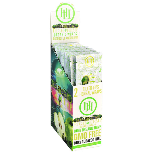 25PC DISP - High Hemp Organic CBD Wraps - 2pk - Discreet Smoker
