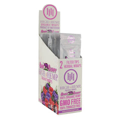 25PC DISP - High Hemp Organic CBD Wraps - 2pk - Discreet Smoker